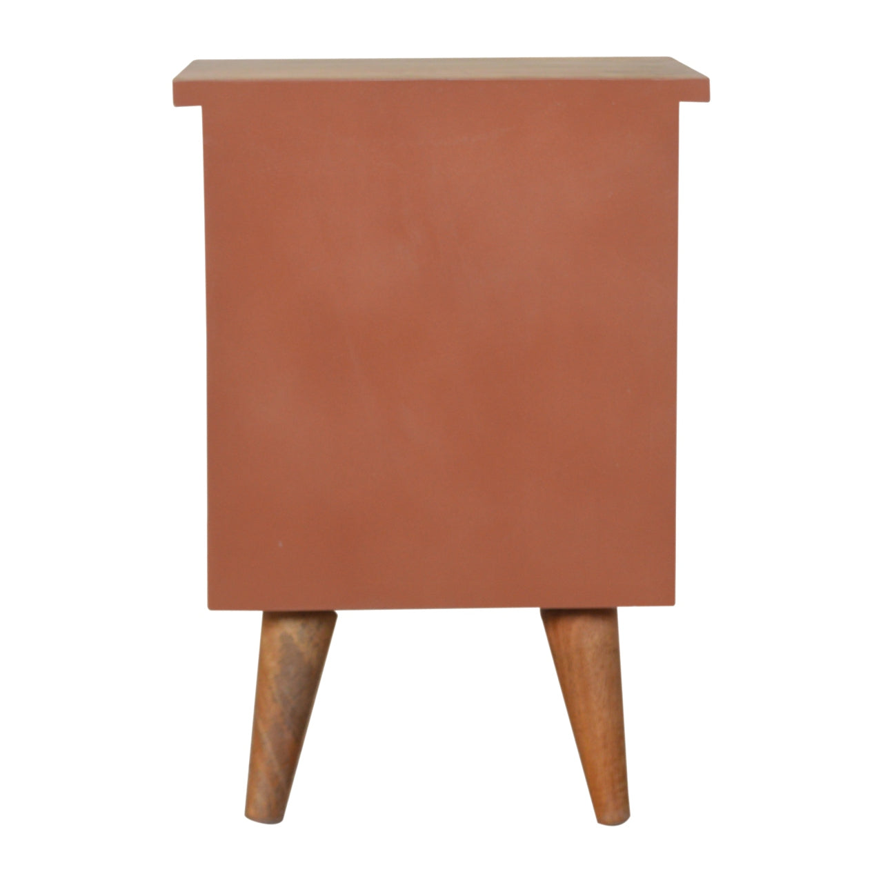Brick Red Hand Painted Bedside Table