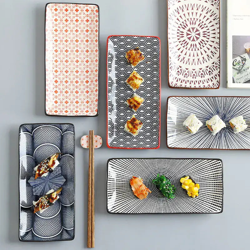 Nordic Japanese Ceramic Fish Plate