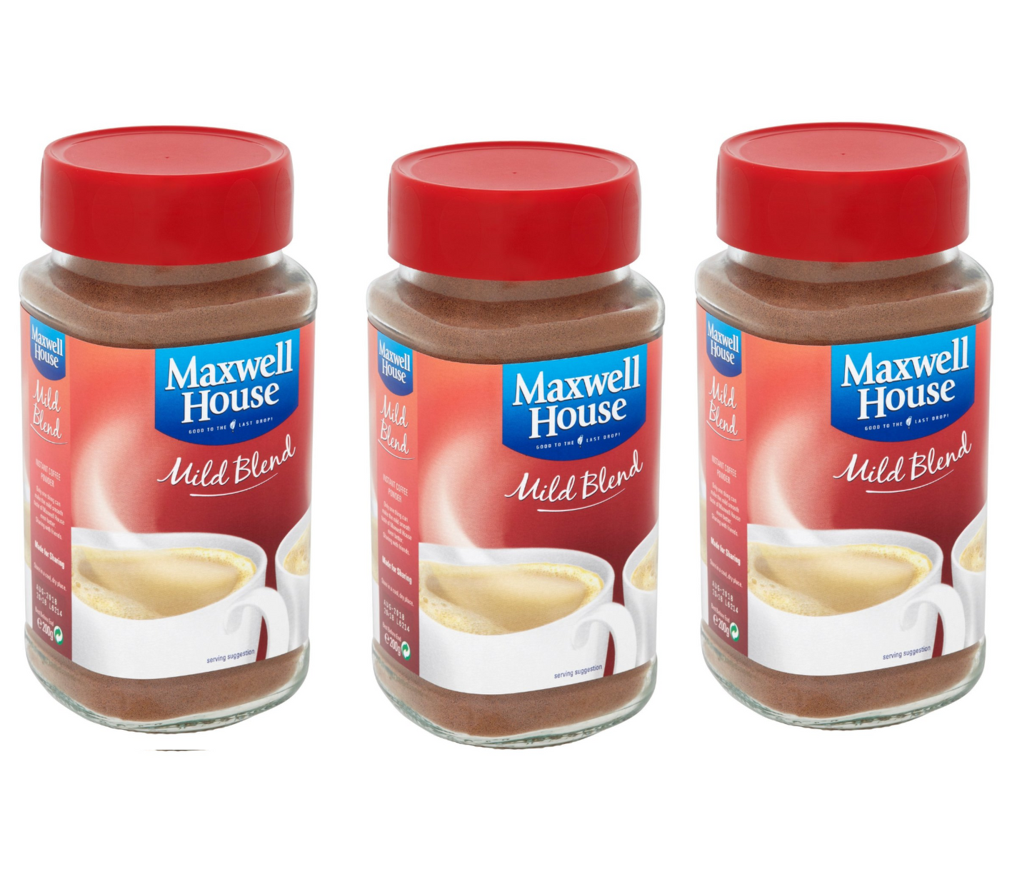 3 x Maxwell House Coffee Powder Mild - 200G