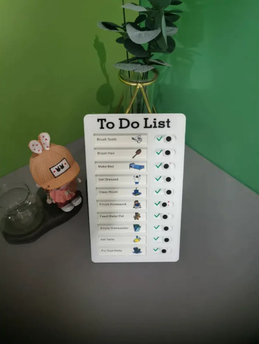 Kids Reusable Habit Tracker – Daily Routine Board