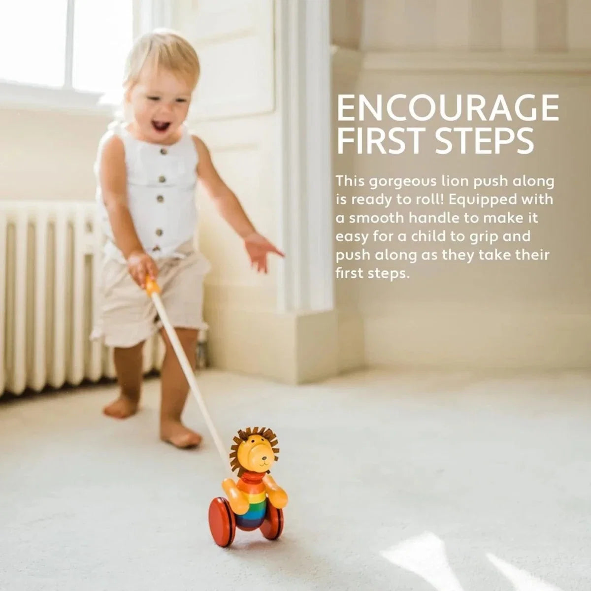 Orange Tree Toys Lion Push Along