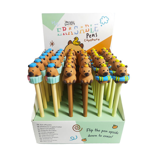 Capybara Erasable Pen with Topper