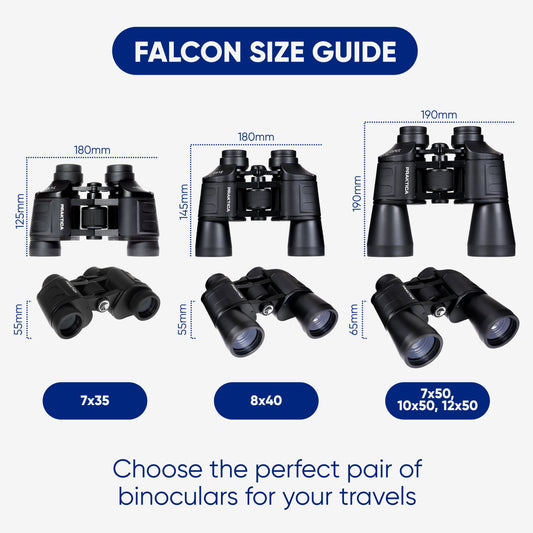 PRAKTICA Falcon 10x50mm Porro Prism Field Binoculars - Black