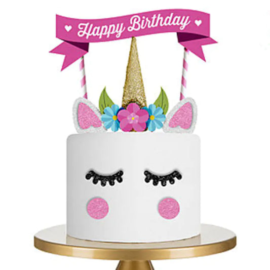 2020 Unicorn Cake Toppers for Birthday Party Decor