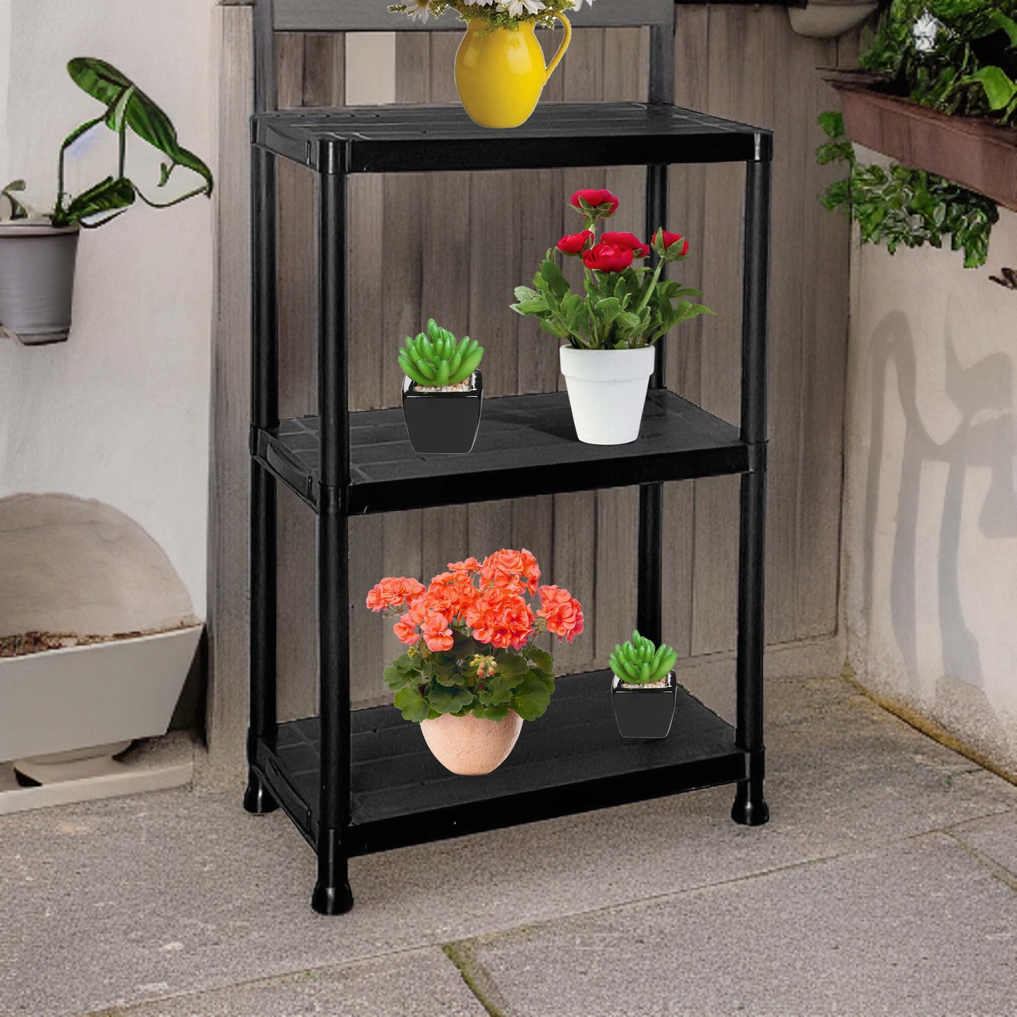3/4/5 Tier Plastic Racking Shelving Storage Unit