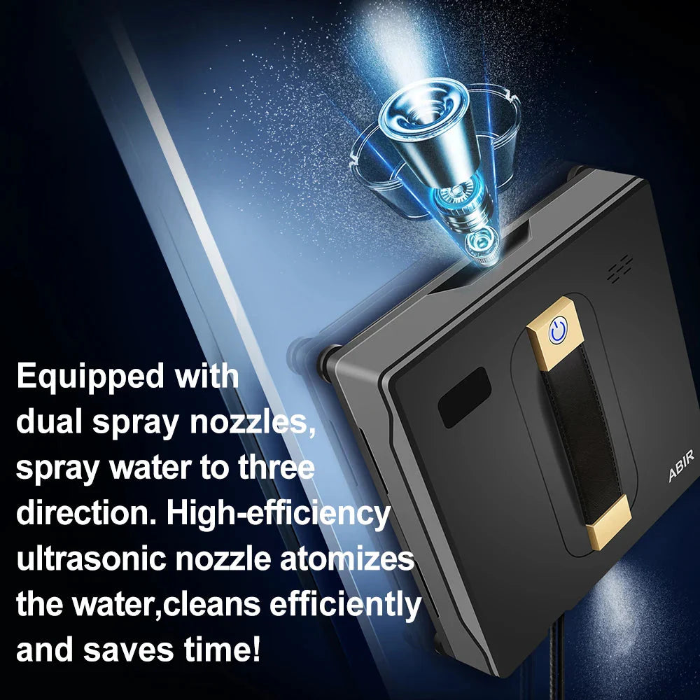 Robot Window cleaner Dual Water Spray, High Vacuum Suction