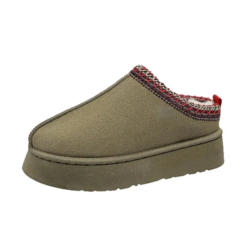 Women's Wool Slippers Warm Platform Wool Slippers