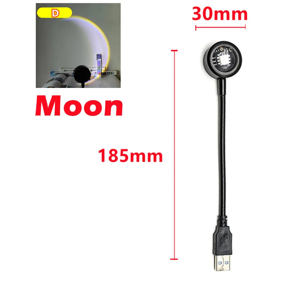 USB Sunset Lamp Projector