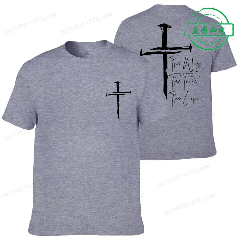 Cross Graphic Tee – Minimal Back Print Shirt