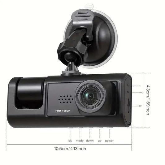 Dash Cam W/ IR Night Vision Loop Recording & 2" IPS Screen