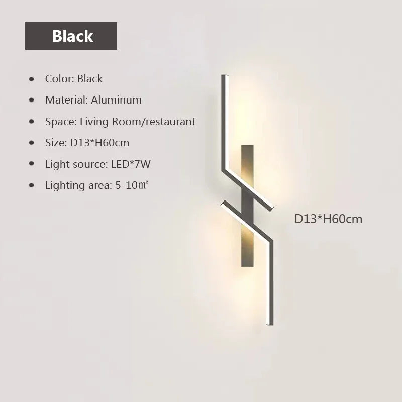 LED Wall Lamp Modern Minimalist Strip Wall Decor Lights