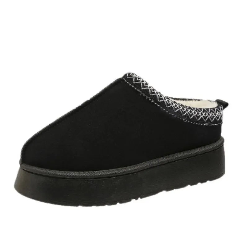 Women's Wool Slippers Warm Platform Wool Slippers