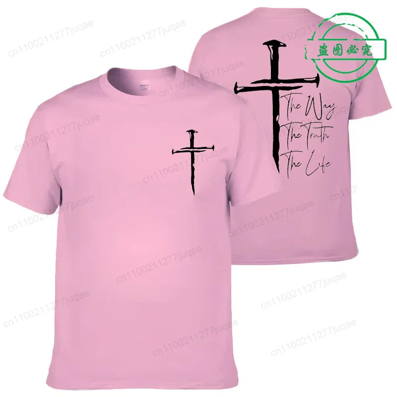 Cross Graphic Tee – Minimal Back Print Shirt