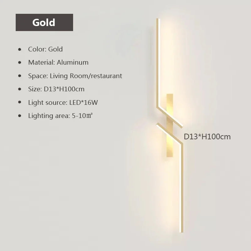 LED Wall Lamp Modern Minimalist Strip Wall Decor Lights