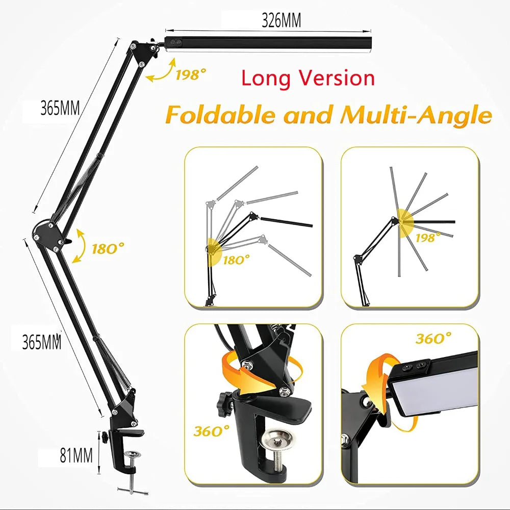 LED Desk Lamp with Clamp 10W