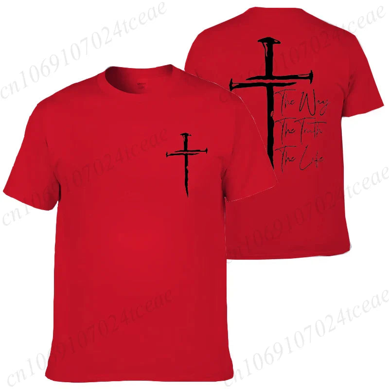 Cross Graphic Tee – Minimal Back Print Shirt