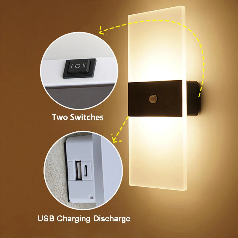 Wall Lamp Touch Motion Sensor Switch Indoor