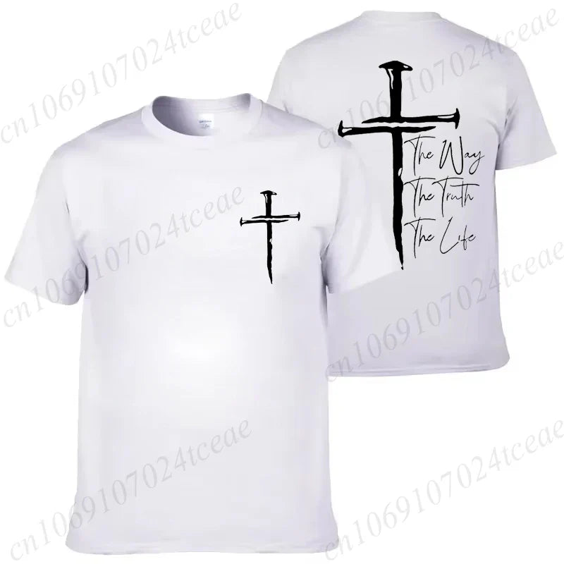 Cross Graphic Tee – Minimal Back Print Shirt