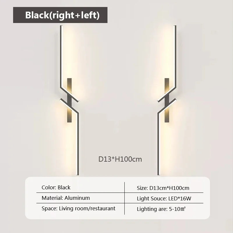 LED Wall Lamp Modern Minimalist Strip Wall Decor Lights
