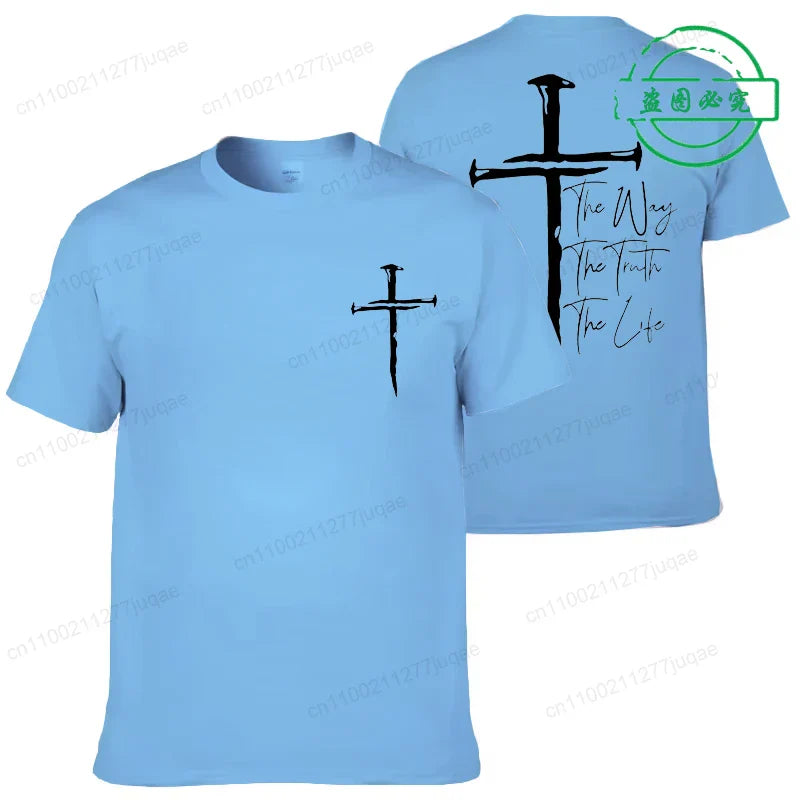 Cross Graphic Tee – Minimal Back Print Shirt