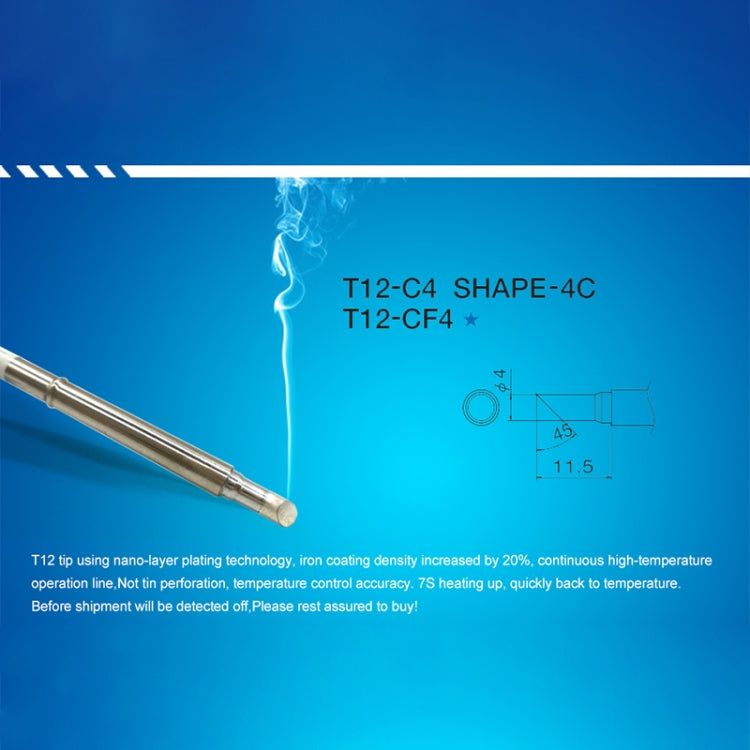 QUICKO T12-CF4 Lead-free Soldering Iron Tip