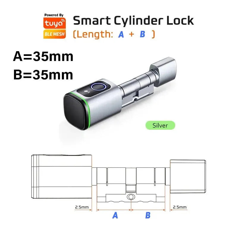 Smart Lock With Tuya Bluetooth Fingerprint Card Include