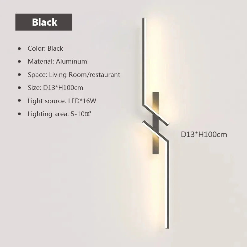 LED Wall Lamp Modern Minimalist Strip Wall Decor Lights