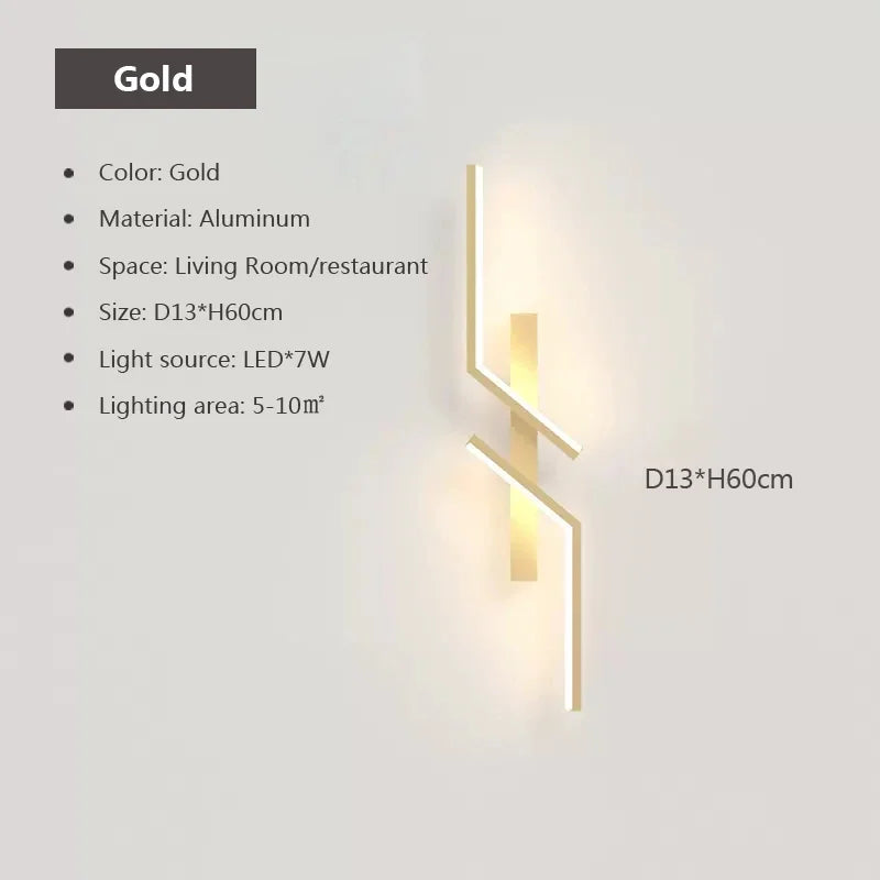 LED Wall Lamp Modern Minimalist Strip Wall Decor Lights