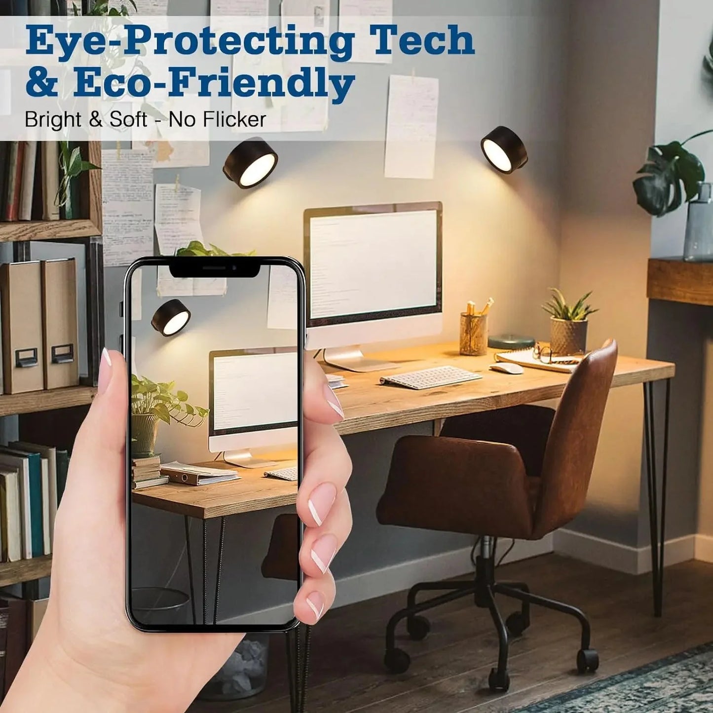 LED Wall Mounted Lights with Remote Wireless