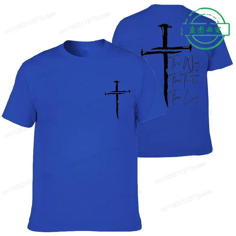 Cross Graphic Tee – Minimal Back Print Shirt