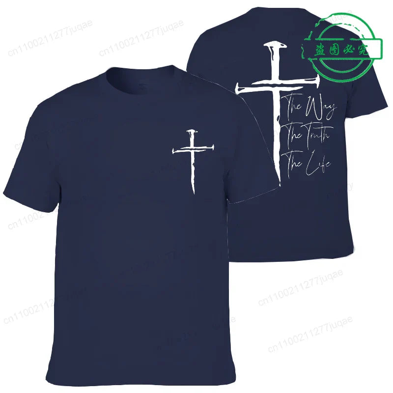 Cross Graphic Tee – Minimal Back Print Shirt