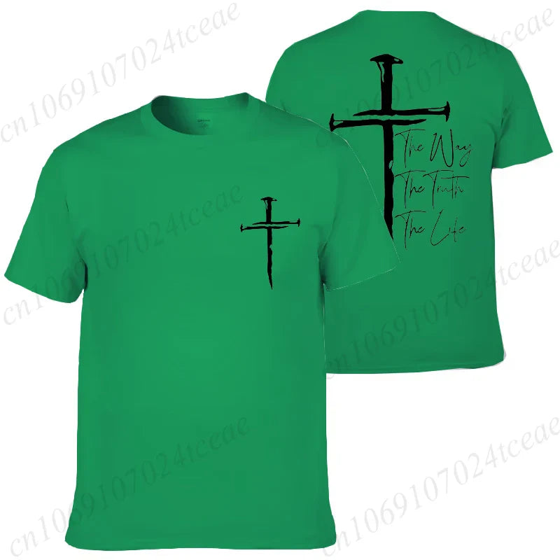 Cross Graphic Tee – Minimal Back Print Shirt
