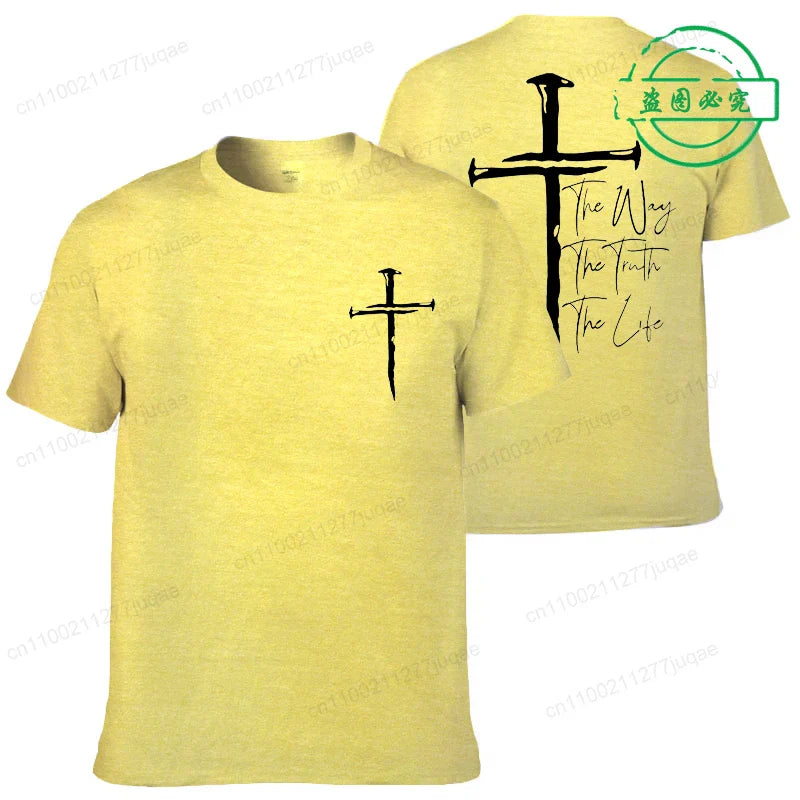 Cross Graphic Tee – Minimal Back Print Shirt
