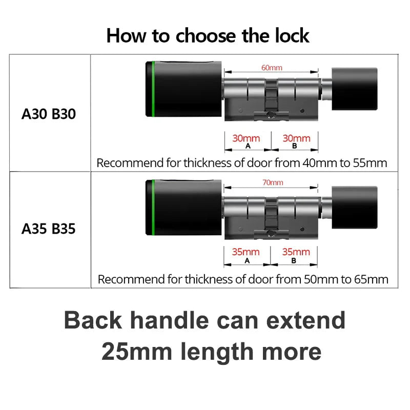 Smart Lock With Tuya Bluetooth Fingerprint Card Include