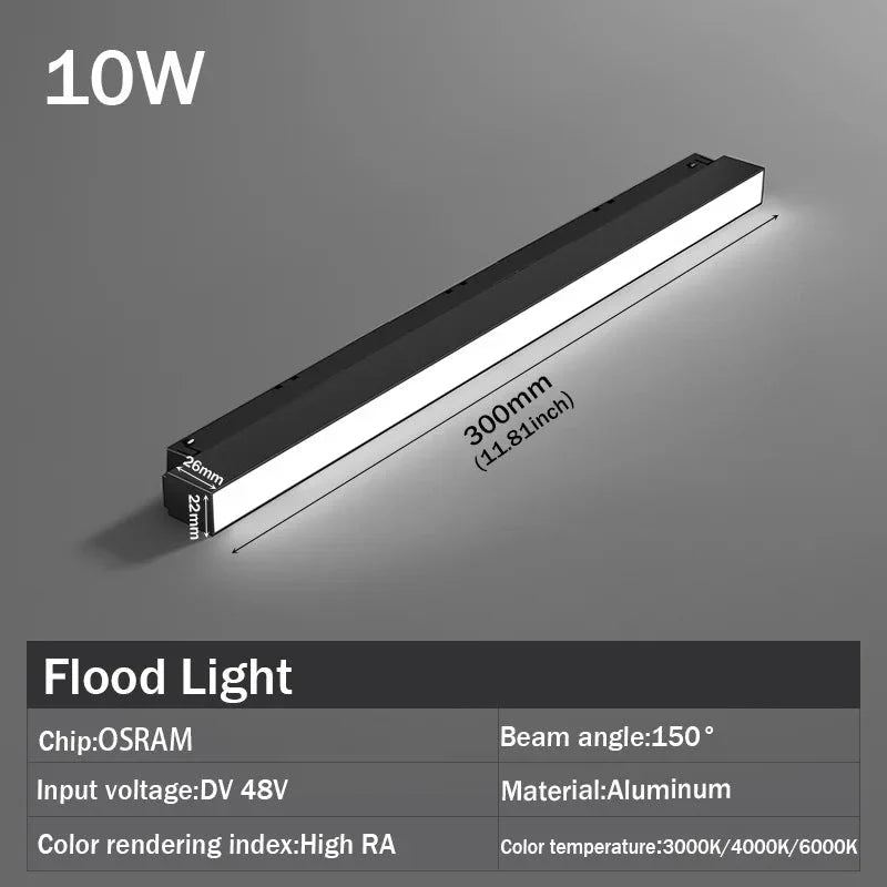 Modern Embedded Flexible Linear Fixture LED Spotlight