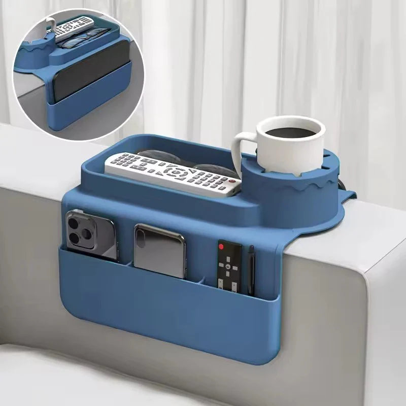 Silicone Sofa Armrest Cup Holder & Storage Tray