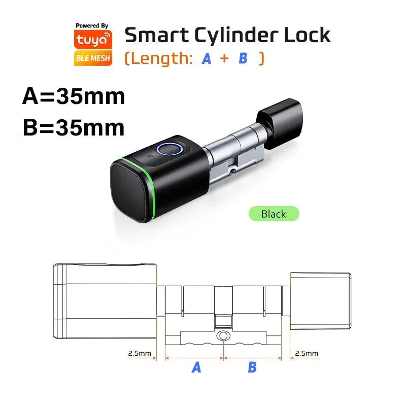 Smart Lock With Tuya Bluetooth Fingerprint Card Include