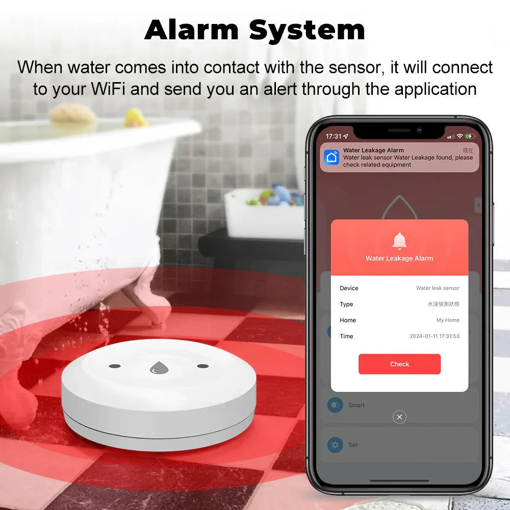 Water Sensor Flood Water Leakage Detector