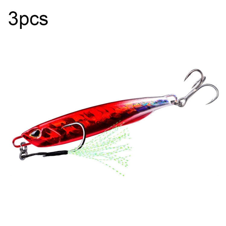 3 PCS PROBEROS LF103 Simulation Metal Sea Fishing Bait, Specification: 20g(E With Hook)
