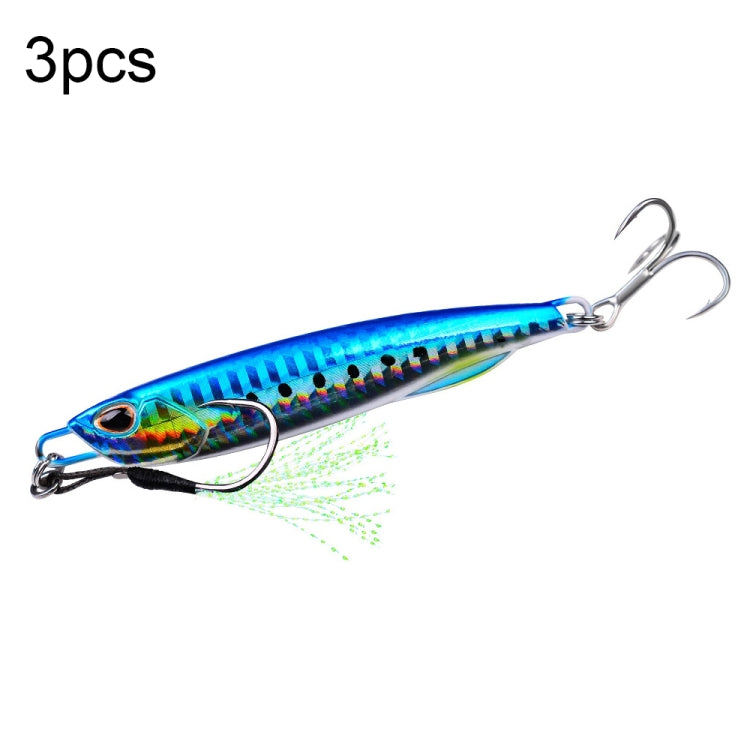 3 PCS PROBEROS LF103 Simulation Metal Sea Fishing Bait, Specification: 20g(H With Hook)