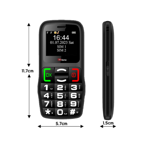 TTfone TT220 Big Button Mobile with USB Cable