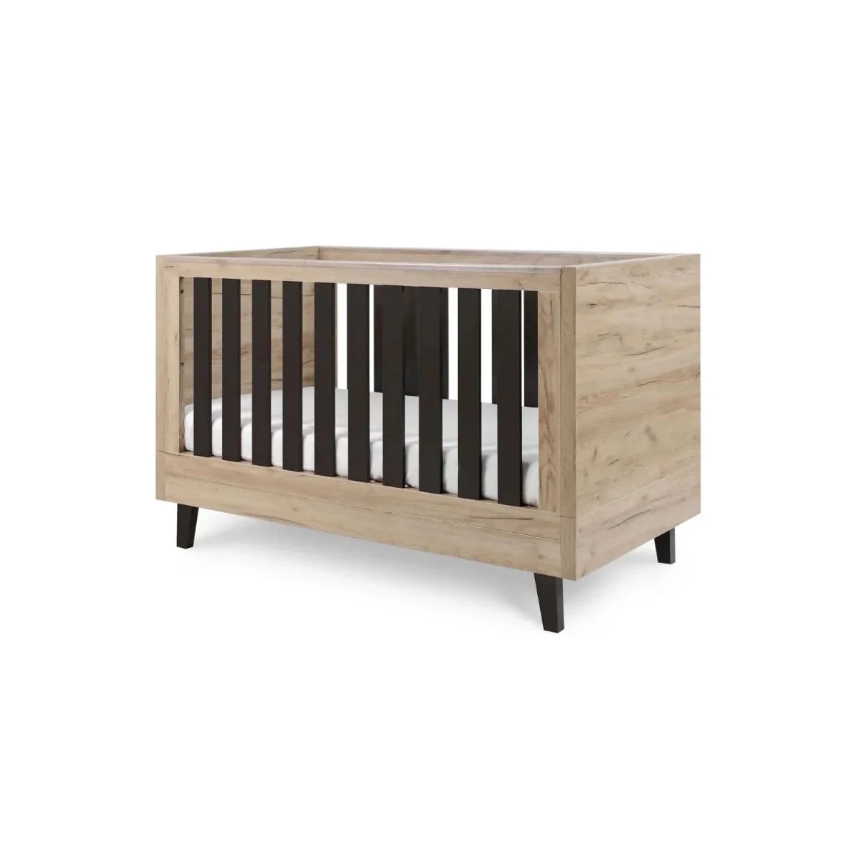 Tutti Bambini Como Cot Bed - Distressed Oak/Slate Grey