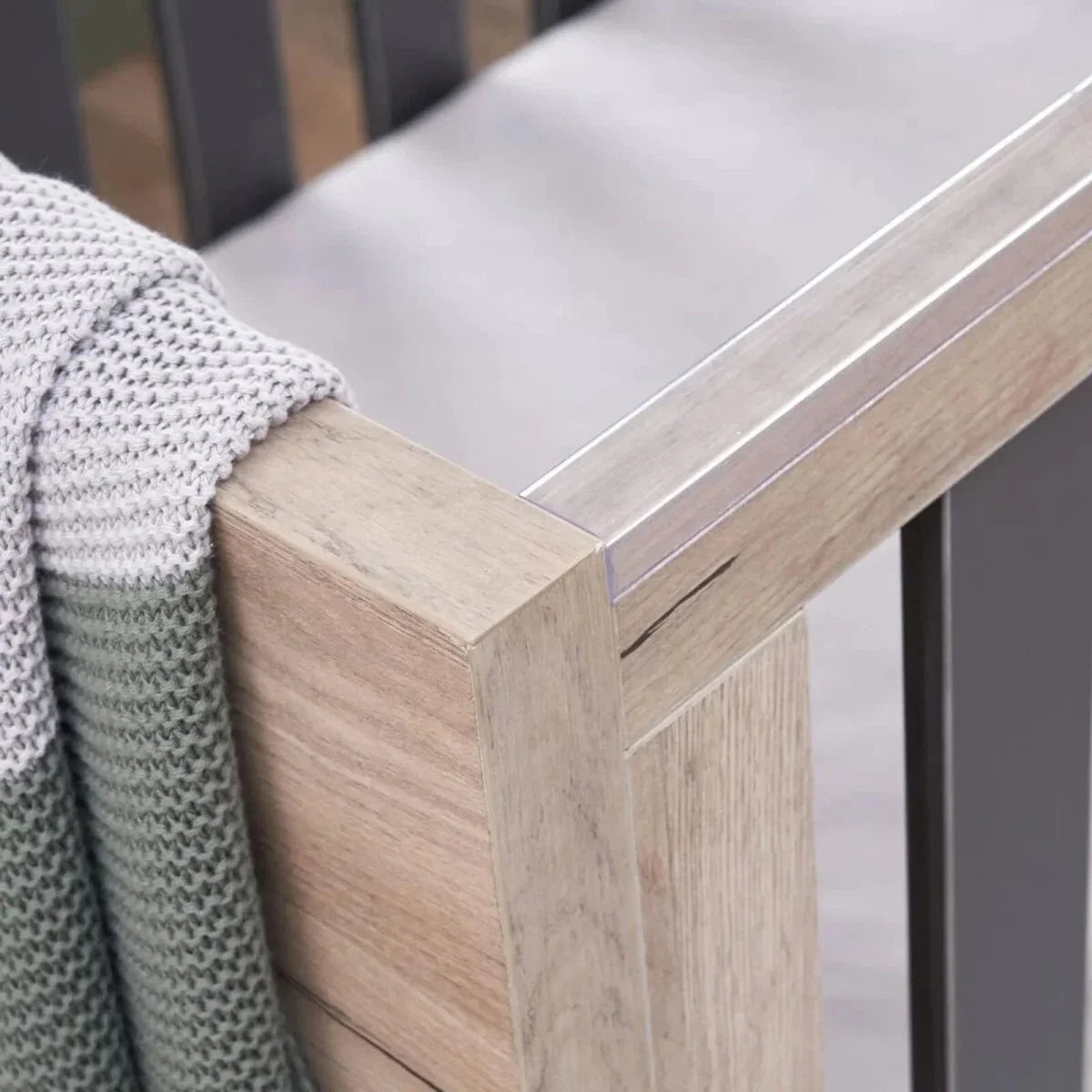 Tutti Bambini Como Cot Bed - Distressed Oak/Slate Grey