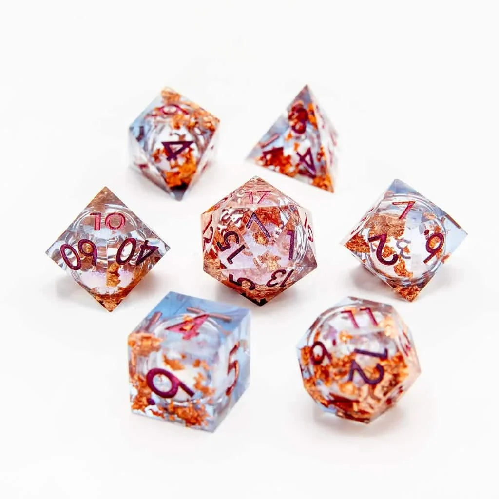 Lavender Seraph | Liquid Core Dice | Resin | 7 Piece Set