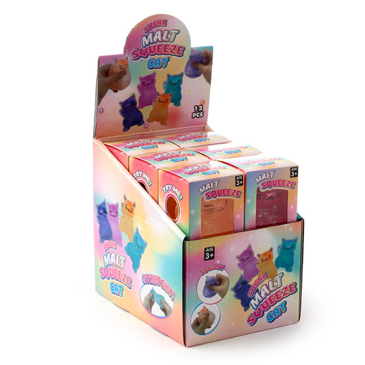 Maltose Squeezy Glitter Cat Stress Toy