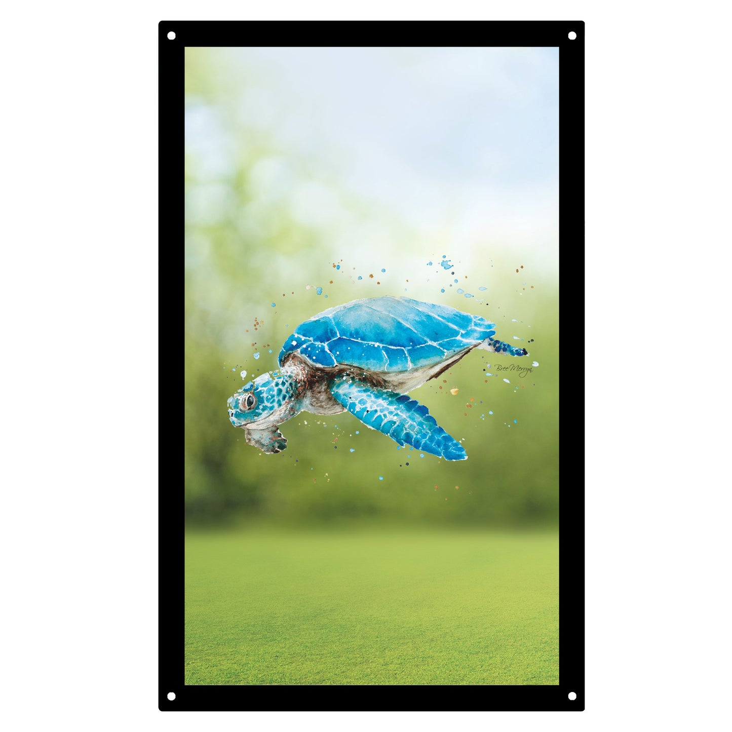 Diving Turtle Garden Mirror