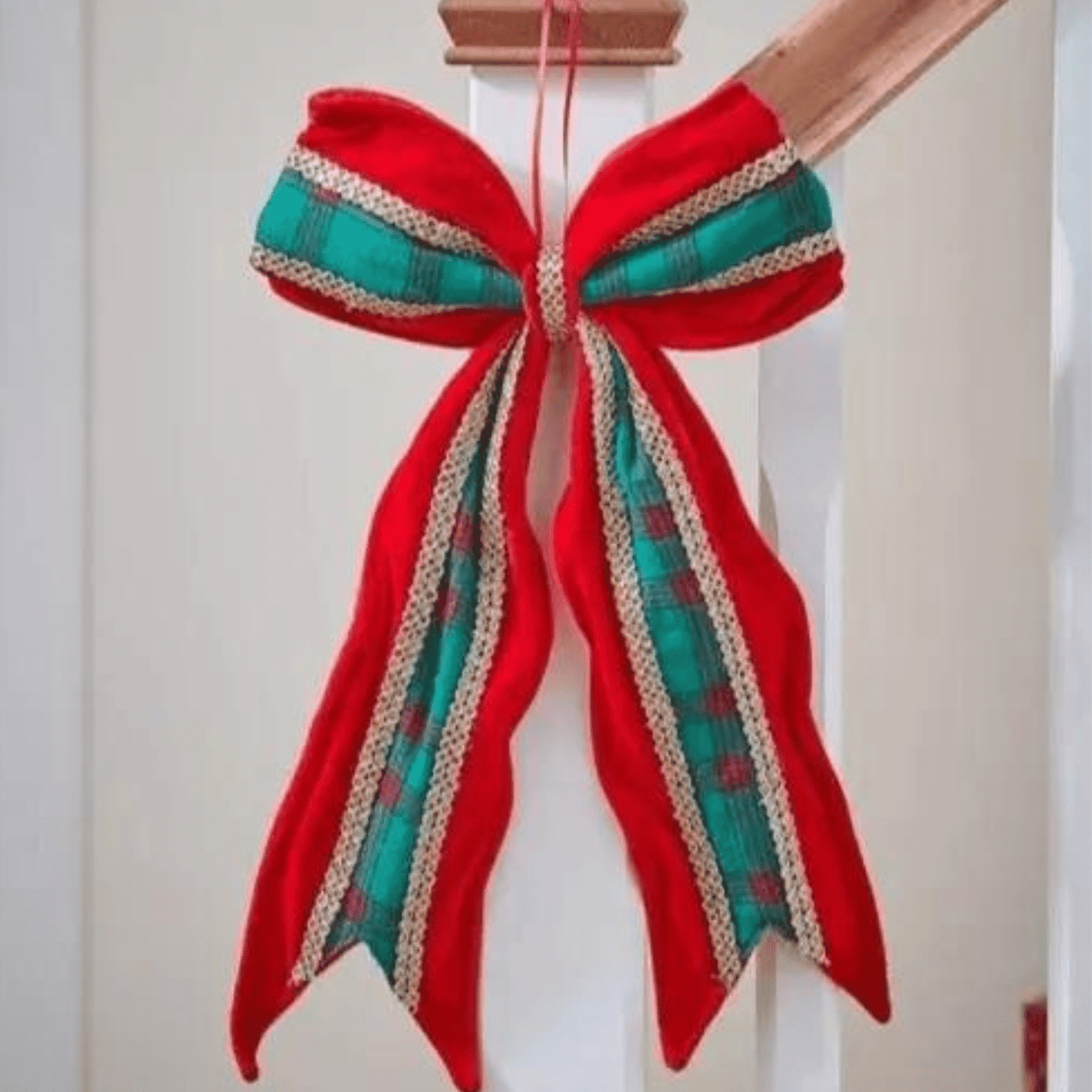 Red Fabric Bows for Dining Chairs Table Decorations