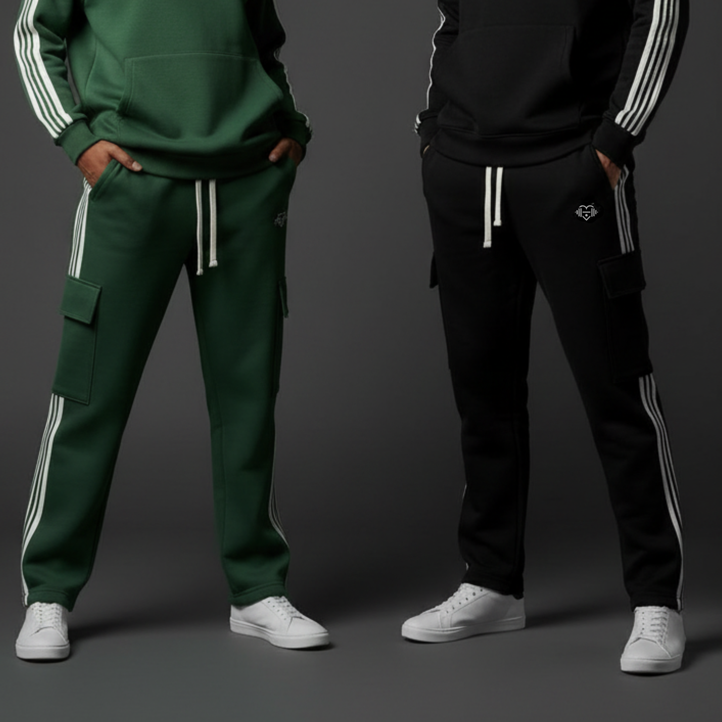 Side Stripe Straight-Leg Tracksuit Bottoms