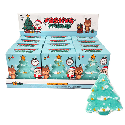 Christmas Tree Shaped Bath Bomb in Gift Box