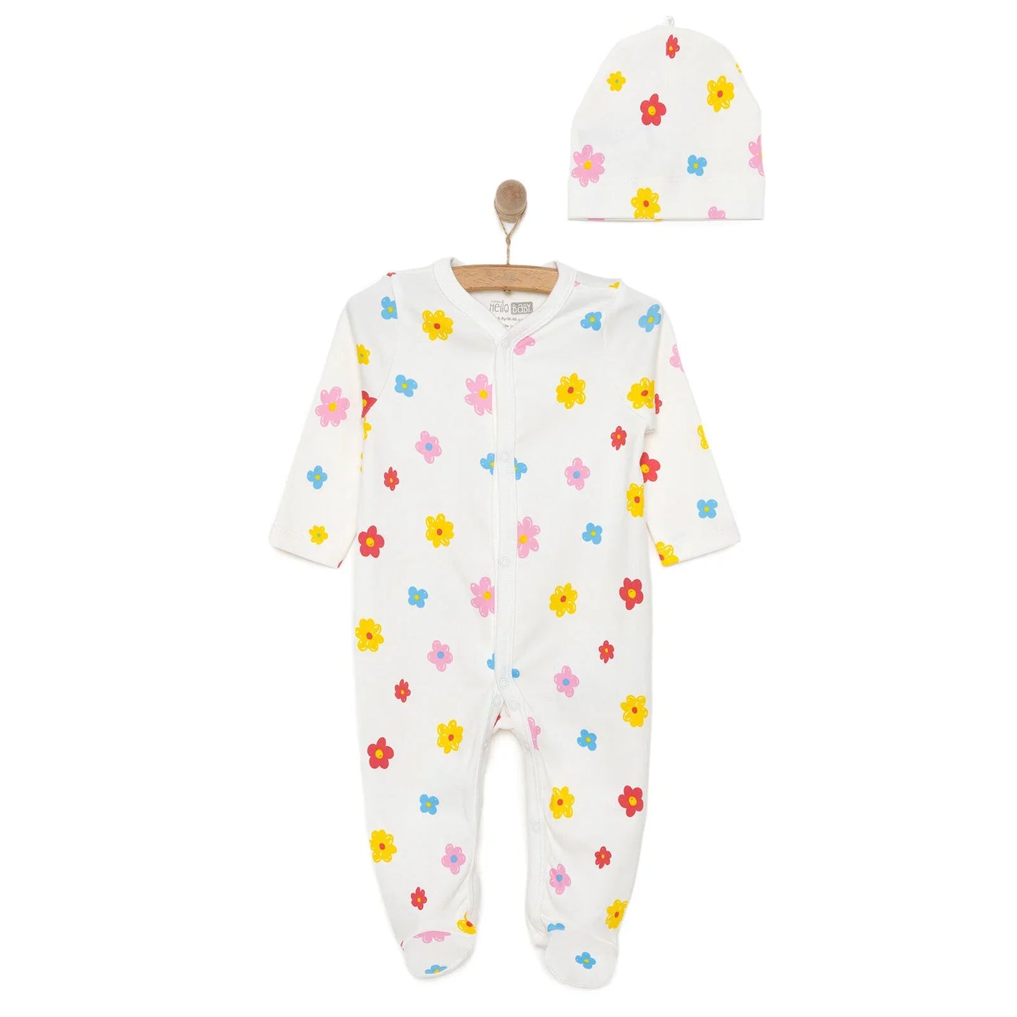 HelloBaby Girl Jumpsuit & Hat - Yellow